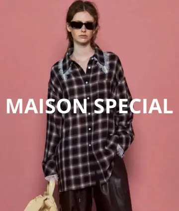 MAISONSPECIAL Attachment Lace Shirt 2WAY
