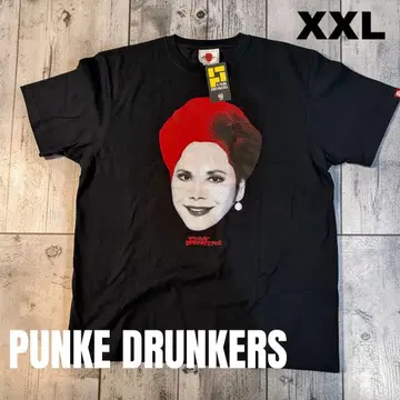 PUNK DRUNKERS 데비부인 T셔츠 XXL 블랙 얼굴 프린트 새상품