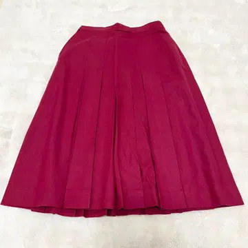 레꼬빵 플리츠 플레어 스커트 고급 와인 레드 (IT) 울 소재