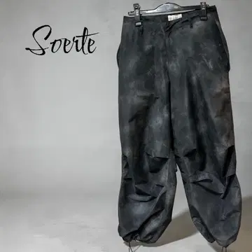 soerte 토탈 패턴 밀리터리 와이드 카고 팬츠 타이 다이 패턴 S