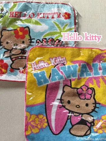 일광화상 키티 하와이 한정판 타월 손수건 2개 세트 2004년 제조