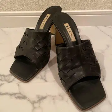 DIANA 7cm 힐 천연 가죽 뮬