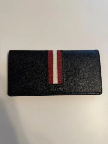 BALLY 스트라이프 디자인 장지갑 블랙