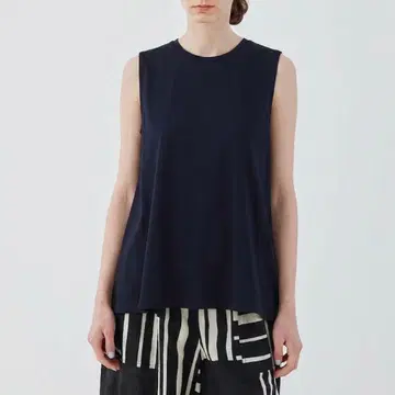 25ss 갤러리 바이 파인 코튼 텐트라인 풀오버 네이비