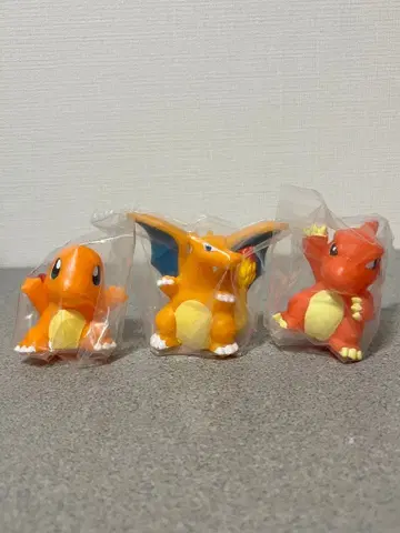 포켓몬 키즈 손가락 인형 리자몽 리자드 파이리 새상품 세트 포켓몬