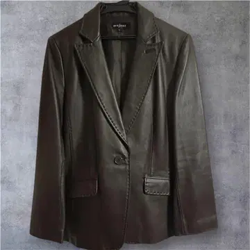 [ 새상품급 ] 양가죽 램 가죽 테일러드 자켓 다크 브라운 L