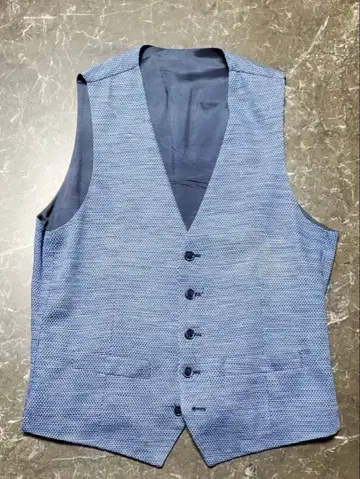 ORIAN 빈티지 베스트 베스트 파랑