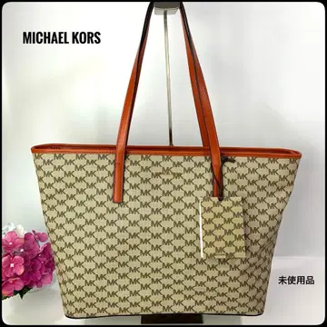 마이클코어스 토트백 숄더 가죽 베이지 A4 사이즈 가능 미사용품