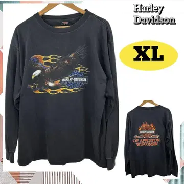 빈티지 할리데이비슨 이글 프레임 긴팔 티셔츠 XL 사이즈