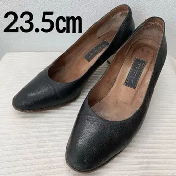 새상품급 펌프스 23.5cm 블랙 가죽 오피스 신발 관혼상제 신발