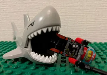 레어 LEGO 그레이 거대 상어 물고기 수중 세트