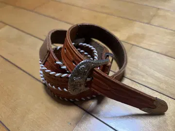 초특가 가죽 벨트 브라운 가죽 소재의 웨빙 벨트