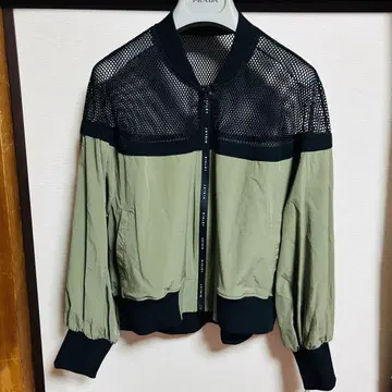 RISLEY 숄더 메쉬 블루종 카키