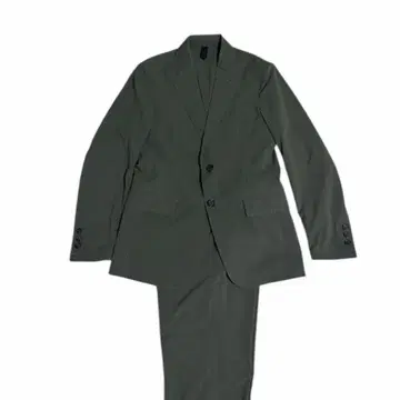 에스트네이션 스트레치 셋업 수트 S 카키 세탁 가능