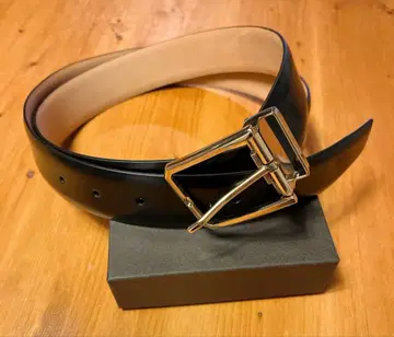 새상품급 Santoni 블랙 가죽 벨트