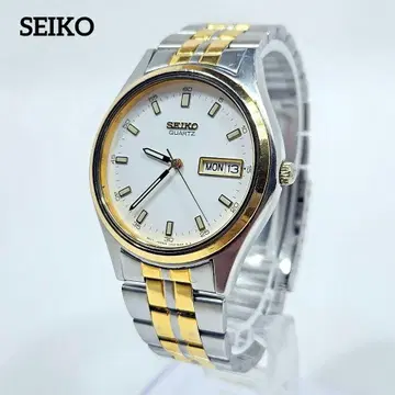 [ 작동품 ] 빈티지 세이코 데이데이트 남성용 쿼츠 손목시계