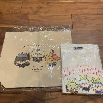 나의 히어로 아카데미아 치이카와 (먼작귀) 콜라보 T셔츠 토트백 세트