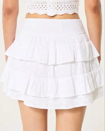 홀리스터 미니 스커트 화이트 M 사이즈