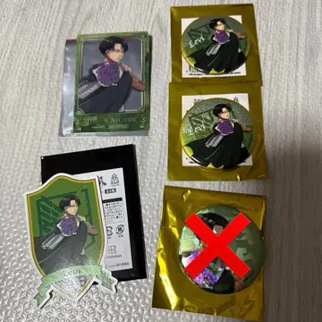 진격의 거인 니지겐노모리 리바이 묶음 판매 캔뱃지 스티커 카드