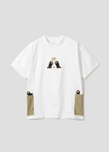 이카쿠나니코레/사이드 포켓 빅 실루엣 T셔츠