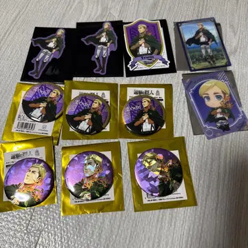 진격의 거인 니지겐노모리 엘빈 묶음 판매 캔뱃지 스티커 카드