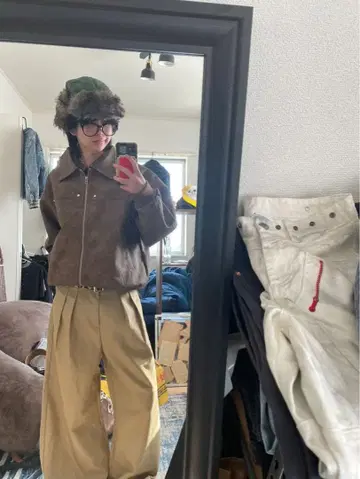 [ 유명 인플루언서 셀렉 상품 ] 브라운 가죽 자켓 짧은 기장