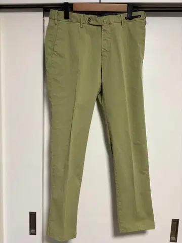 밝은 카키 슬랙스 코튼 혼방 미사용