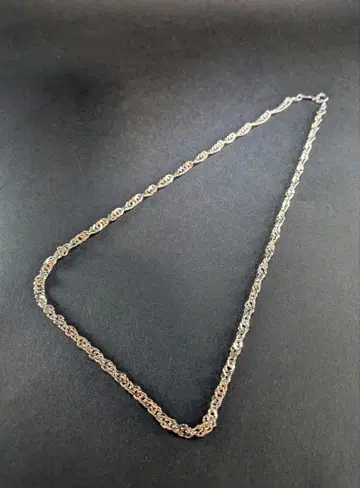 실버 925 스크류 체인 목걸이