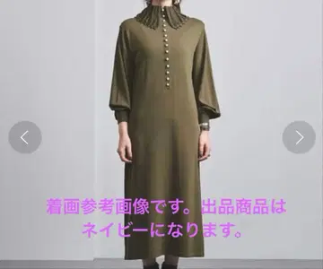 MUVEIL 프릴 2way 니트 원피스 네이비