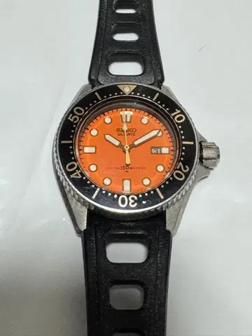 세이코 다이버 워치 정품 벨트 포함 오렌지