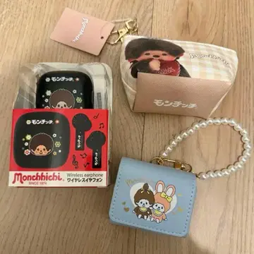 몽치치 이어폰 이어폰 케이스 미니 파우치