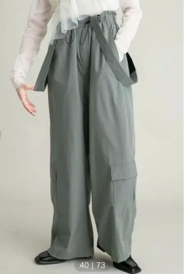 KBF 2WAY 서스펜더 살로펫 카고 팬츠 여성용 카키