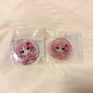 수호캐릭터 히나모리 아무 발레코어 마루쿠지 캔뱃지와 키링 세트