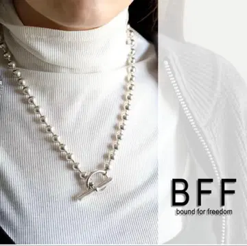 BFF 브랜드 실버 925 볼 체인 목걸이 50cm