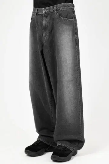 LAD MUSICIAN 데님 테이퍼드 배기 팬츠