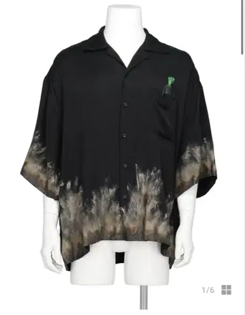 [ doublet ] MUD-HAND-PAINTED 셔츠 블랙 S