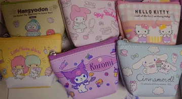 산리오 미니미니 파우치 6종 키티 마이멜로디 쿠로미 키키라라 시나몬