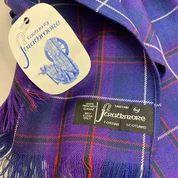 스코틀랜드제 strathmore 스트라스모어 타탄 체크 패턴 스톨