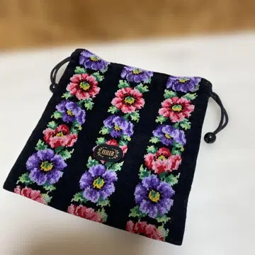 FELLER 꽃무늬 복조리형 백 새상품급