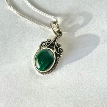 마라나이트 펜던트 SV925 네팔산 체인 포함