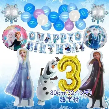겨울왕국 [3세 32인치 숫자 포함] 벌룬으로 생일 풍선 장식