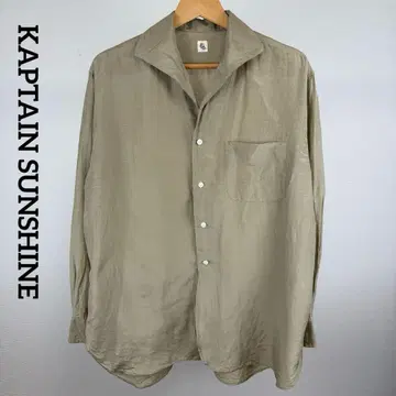 캡틴선샤인 실크 혼방 롱 슬리브 셔츠 긴팔 면린넨실크 36