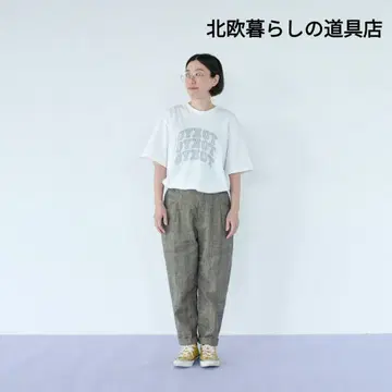 북유럽 생활 잡화점/가을 첫 하의/글렌체크(M 사이즈) 코튼 린넨