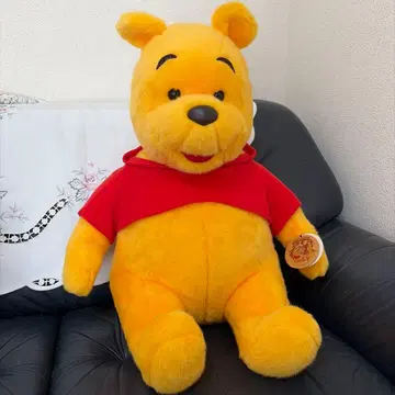 새상품급 택 포함 디즈니 곰돌이 푸 봉제 인형 빅 레어 일본제
