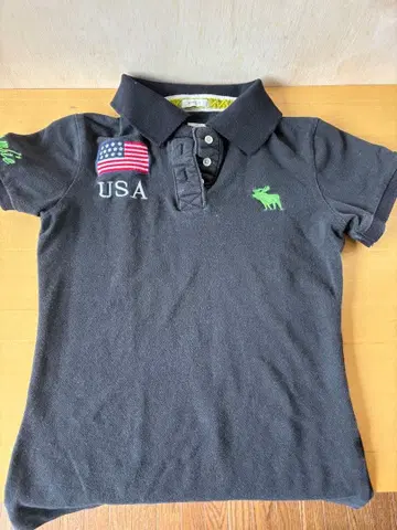 Abercrombie & Fitch 블랙 피케 셔츠 S