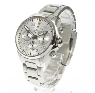 해밀턴 HAMILTON 카키 애비에이션 파이롯트 크로노 화이트