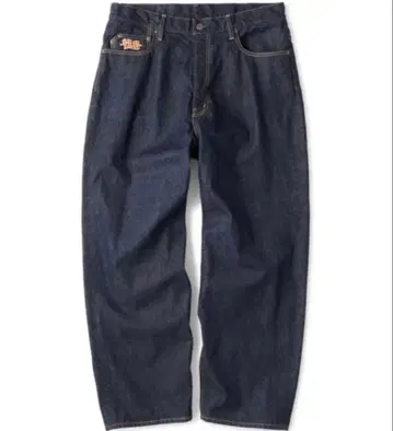 [컨디션 최상/XL] FTC EMB 데님 팬츠 다크 네이비 배기 데님