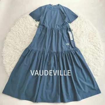 한정판 전개 VAUDEVILLE/보드빌 VV 티어드 원피스 블루