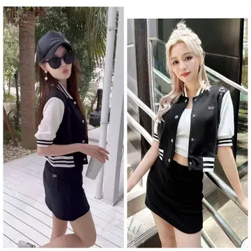 rady 바시티 자켓 스커트 셋업 이너 팬츠 포함 블랙 M