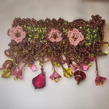 장미 모티브 비즈 팔찌 빅토리아풍 핸드메이드